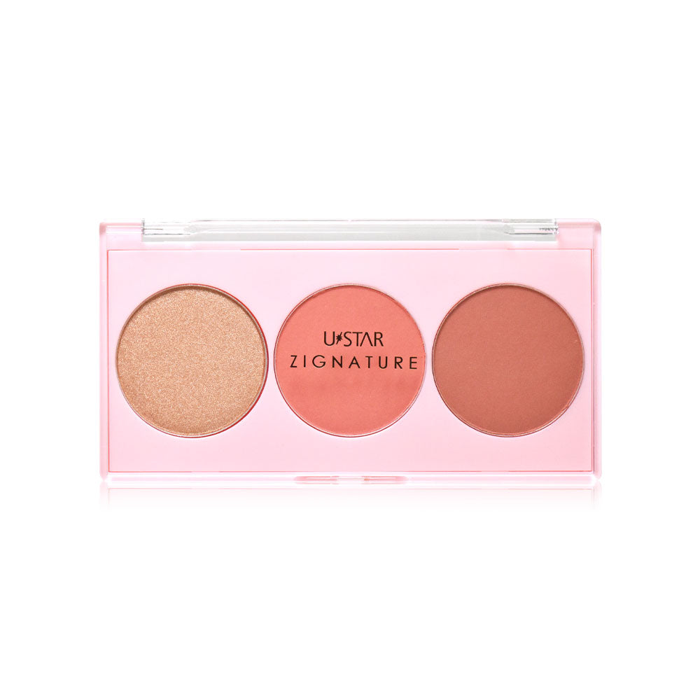 U-Star Zignature Maxx Cover Blush & Highlight Palette 2.5g - #02 Dewy