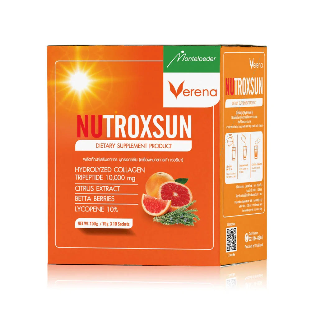 Verena Nutroxsun Collagen Tripeptide 10000mg Dietary Supplement 15g x 10 Sachets